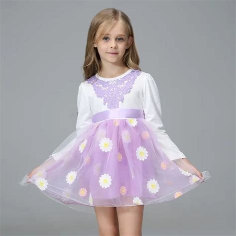 Girls Dress Floral Summer Girl Casual Dress Kids Clothes flowers ...