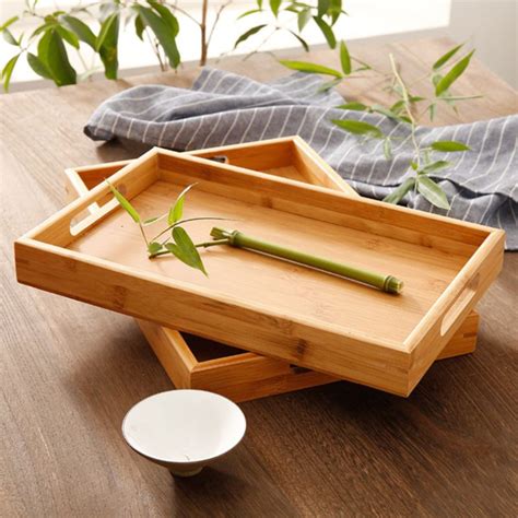 3 Bamboo Serving Trays Great For Dinner Trays Tea Tray Food | Etsy