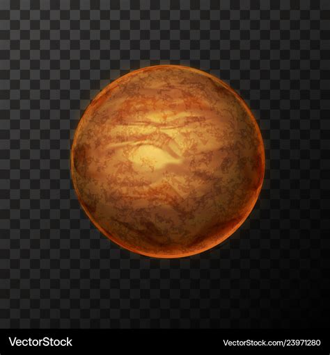 Realistic mercury planet with texture colorful Vector Image