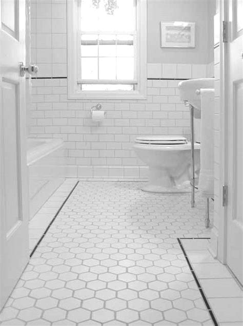 Hexagon Bathroom Floor Tile With Amazing Black And White In Home Remodel Ideas | Small bathroom ...