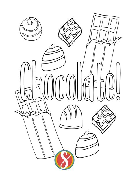 Chocolate Coloring Page