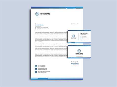 Corporate Business card & Letterhead on Behance