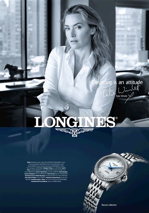 Longines Kate Winslet Record Collection Watch Advertisement - Advert ...