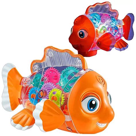 Transparent Gear Fish Children Colorful Fish Toy - Fish Toy and Fish ...