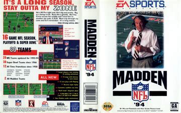 Madden NFL '94 (Genesis) - The Cover Project