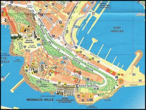 Map of Monaco - How to Get Around on Foot | Tourist map, Monaco, France ...