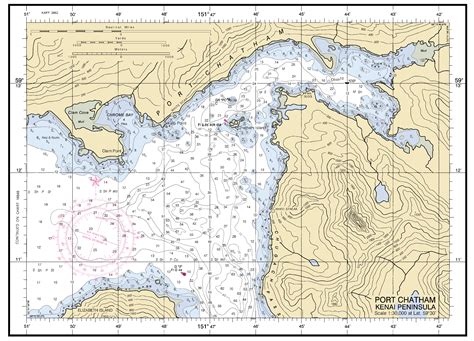 PORT CHATHAM KENAI PENINSULA nautical chart - ΝΟΑΑ Charts - maps