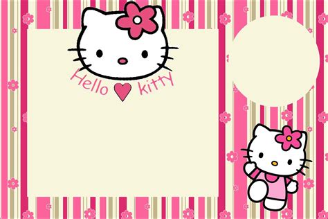 Hello Kitty with Flowers: Free Printable Invitations. - Oh My Fiesta ...