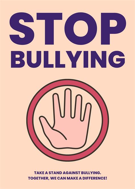 Stop Bullying Editable Template In 2021 Bullying Posters Anti – NBKomputer