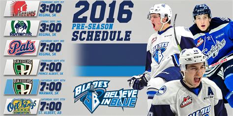 Blades Pre-Season Schedule Released - Saskatoon Blades