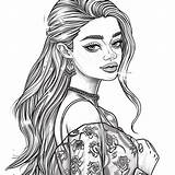 100 Coloring Pages With Fashionista Girls Fashion Book  Etsy sketch template