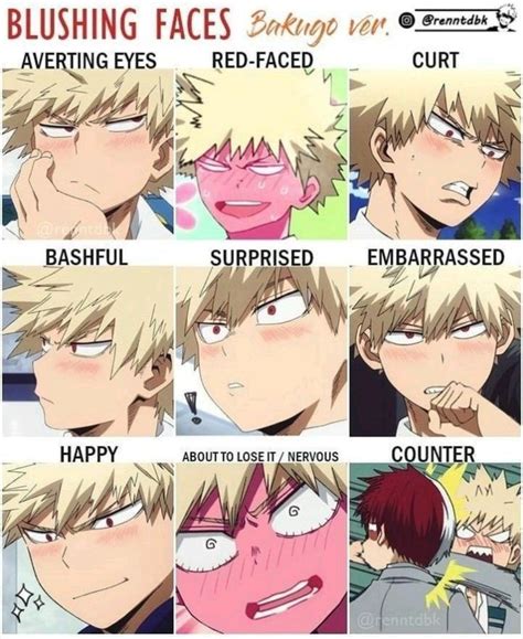 bakugo #mha #bakugo #cute #kawaii in 2023 | Blushing face, My hero ...