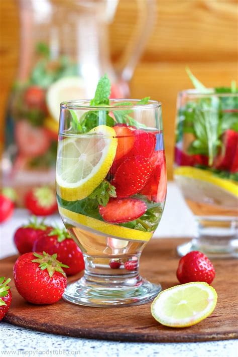 Strawberry Lemon Infused Water Recipe - Happy Foods Tube