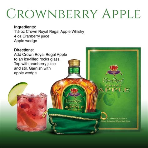 Crown Royal Regal Apple flavour whisky | Apple drinks, Boozy drinks ...