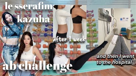 i tried LE SSERAFIM'S KAZUHA'S ab workout + what i ate for a week ...