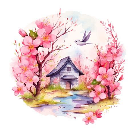 Premium Vector | Nature watercolor painting