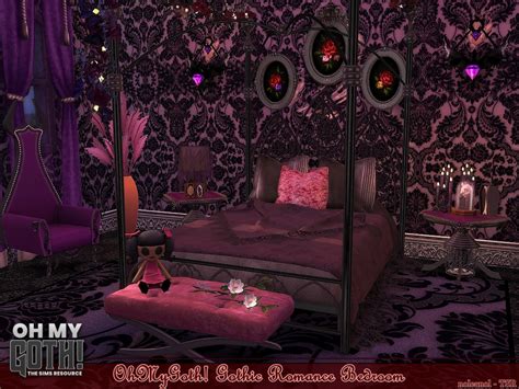 The Sims Resource - OhMyGoth! Gothic Romance Bedroom / TSR CC Only