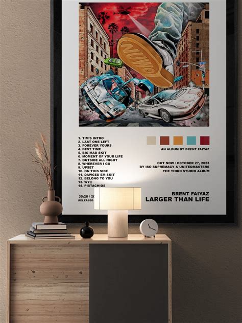 Brent Faiyaz Larger Than Life Album Poster, Brent Faiyaz Album Poster ...