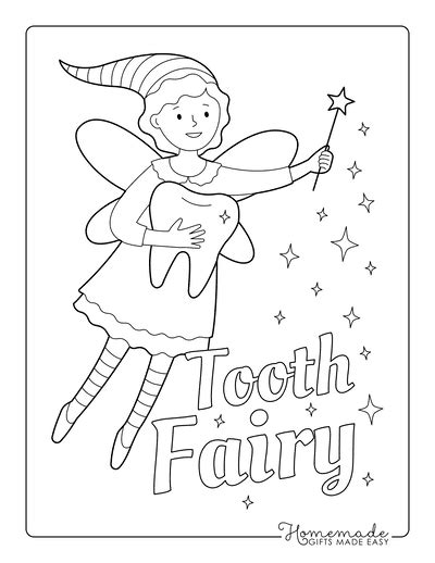 Tooth Fairy Coloring Page