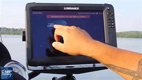 Lowrance c-map genesis - ladda in karta till enheten ute på vattnet - YouTube