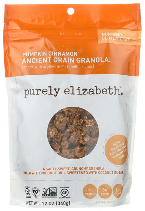 Purely Elizabeth Granola, Pumpkin Cinnamon, 12 oz Pouch - Walmart.com