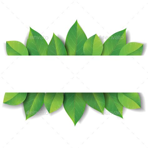 Banner with Green Leaves by Val_Iva | GraphicRiver