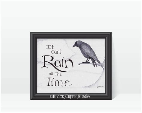 The Crow It Can't Rain All The Time Art Print Movie | Etsy