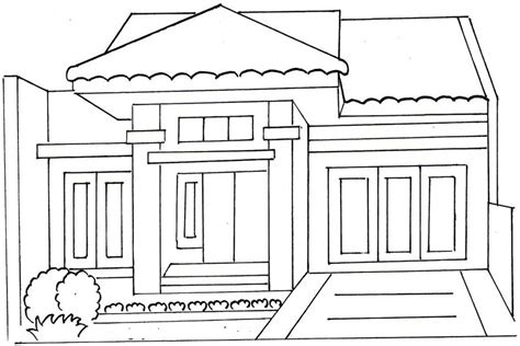 Sketsa Gambar Rumah Kartun Sederhana - Adzka