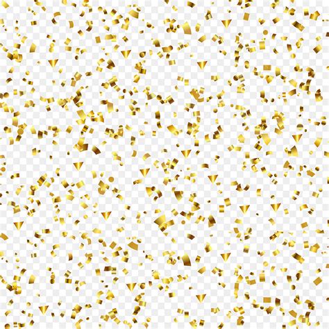 Gold Confetti Transparent Vector PNG Images, Transparent Background With Golden Confetti Free ...