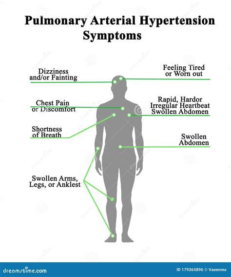 Pulmonary Arterial Hypertension Symptoms Stock Illustration - Illustration of worn, pain: 179365896