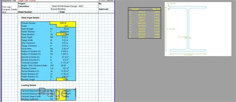 Steel Beam Design Spreadsheet - AISC W Section1 - CivilWeb Spreadsheets