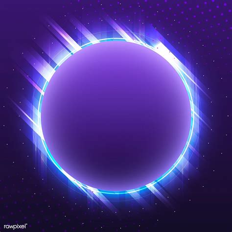 Download premium vector of Blank violet circle neon signboard vector 535233 | Poster background ...