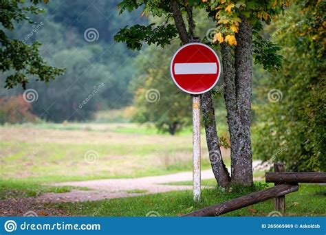 Red road sign stock image. Image of background, concept - 265665969