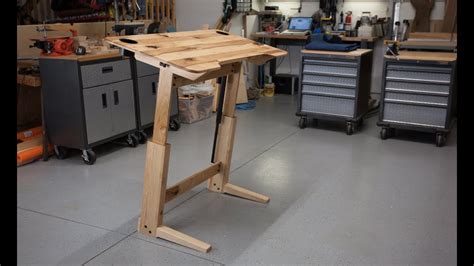 How to Build a Standing Desk / Drafting Table - YouTube