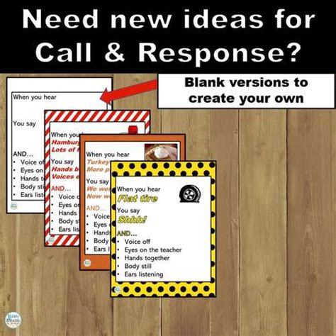 Call and Response Ideas by Angel Honts-Learn and Teach by the Beach