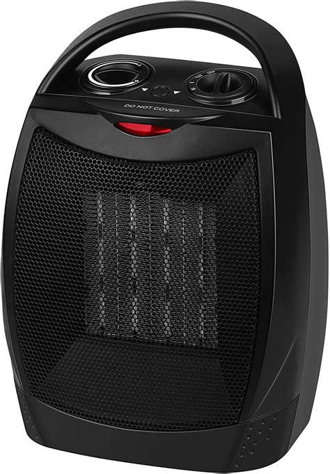 Space Heater for indoor use Electric Portable Heaters with Thermostat 750W/1500W, Small Mini ...