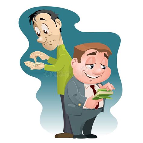 Inequality in Wealth. Rich Man and Poor Man Stock Vector - Illustration ...