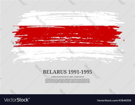 Belarus flag in 1991-1995 flag with brush stroke Vector Image