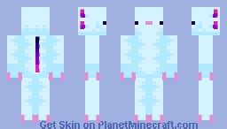 Blue Axolotl Minecraft Skin