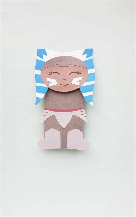 Paper Bag Puppet Ahsoka Craft - Big Family Blessings