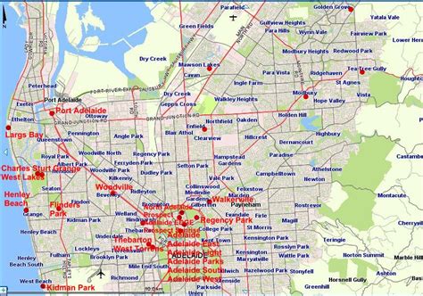 Map Of Adelaide Suburbs | Color 2018