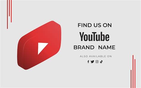 Free Vector | Banner find us YouTube with icon