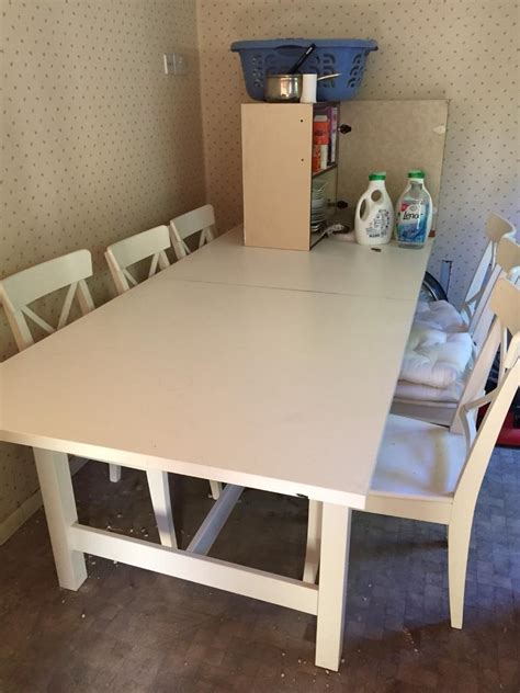 Ikea White Extendable Dining Table | in Ringwood, Hampshire | Gumtree