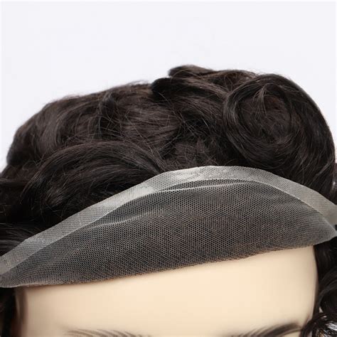 Bio Toupee Men's 0.06-0.08MM Skin Swiss Lace Front Injected Hair System - Aywhair.com