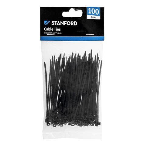 100 Heavy Duty Cable Tie Zip Ties Plastic UV Stabilized Bulk Black 100 ...