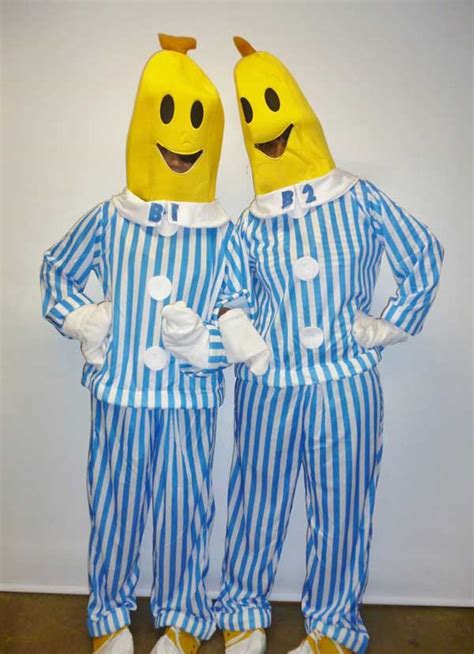 DIY Homemade "Bananas in Pyjamas" Costume