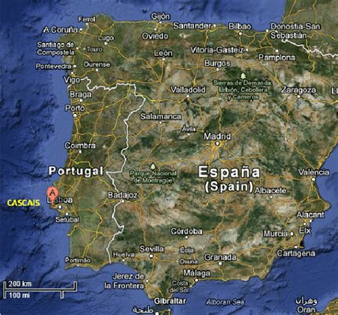 Map of Portugal with the Cascais council tagged (source: Google maps).... | Download Scientific ...