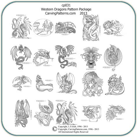 Western Dragons Patterns – Classic Carving Patterns