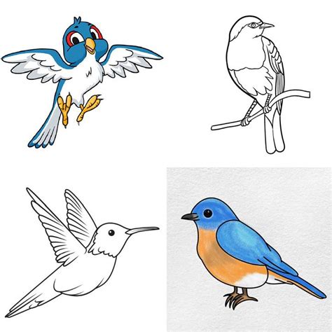 30 Easy Bird Drawing Ideas - How To Draw A Bird - Blitsy