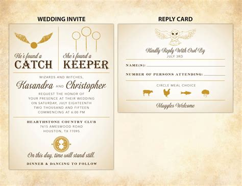 Harry Potter Wedding Invitation DIY Printable